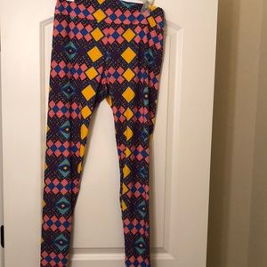 Lularoe multi colored leggings. Tall & Curvy
